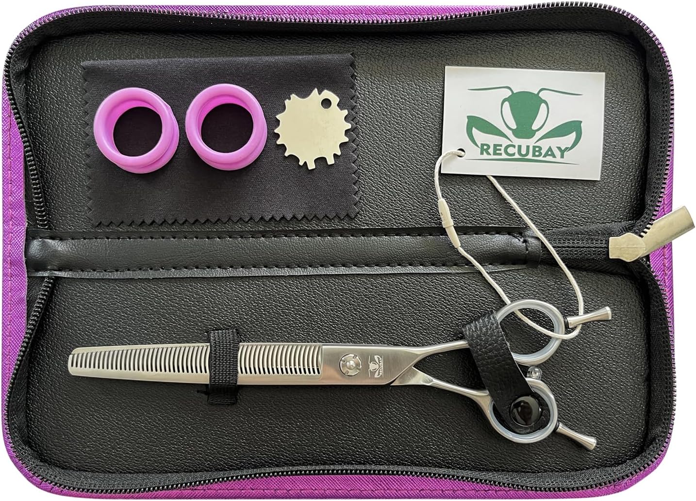 Dog Grooming Scissors, 7.0" Shears with Matte Deluxe Color, 56 Tooth thinning Shears