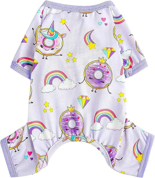 Dog Clothes for Small Dogs Boy Girl, Dog Pajamas Tiny Chihuahua Yorkie Spring Summer Shirt, Cute Puppy Outfit Pjs Jumpsuit Cat Onesie Apparel Pet Clothes