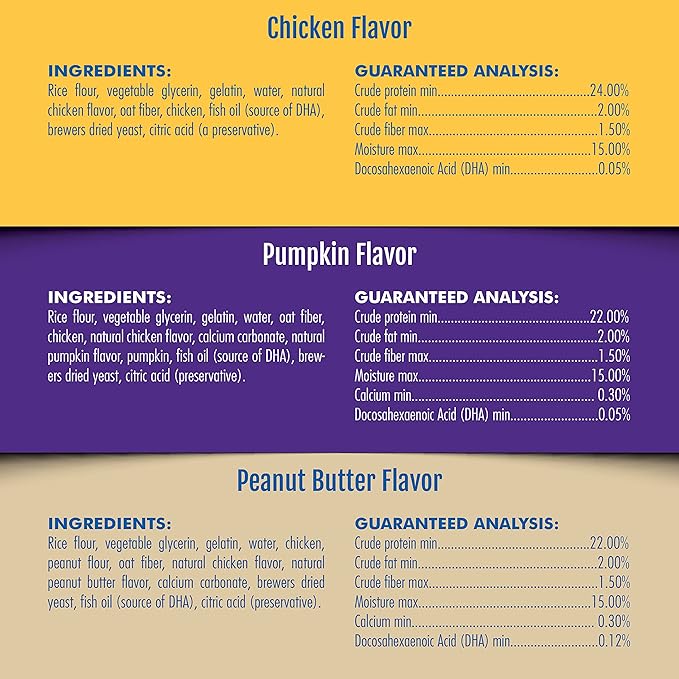N-Bone Puppy Teething Sticks Variety Pack, Chicken & Pumpkin & Peanut Butter Flavor, Total 3 Bags, 11.22-oz