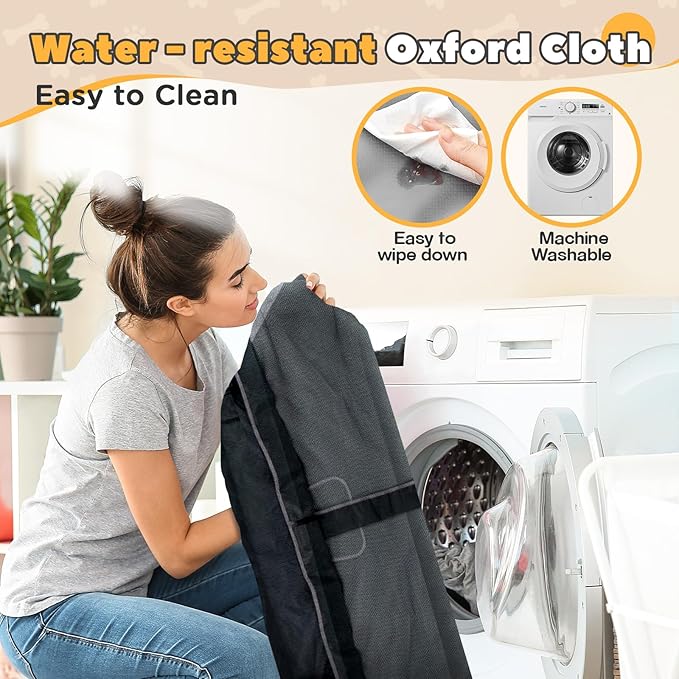 50x50x26 Inches Puppy Playpen with Gate, Dog Playpen for Puppies or Small Dogs, Sturdy Safety Dog Fence Pet Playpen with Thickened Fabric, High-Strength Nylon Wire Mesh for Indoor & Outdoor,Washable