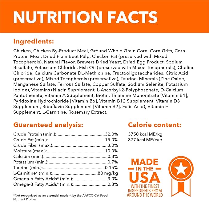 IAMS Proactive Health Adult Healthy Dry Cat Food with Chicken, 3.5 lb. Bag