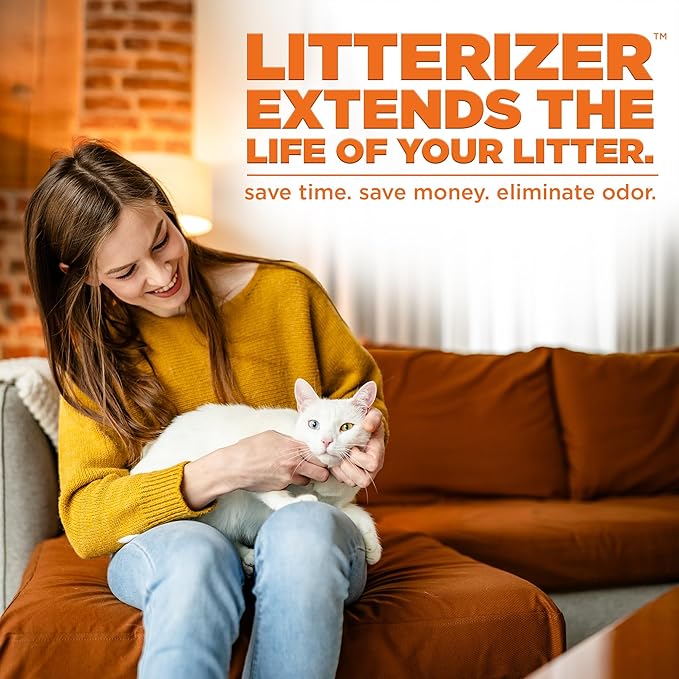 POOPH® LITTERIZER® – 16oz Bottle – Absorbs 46x Weight in Wetness & Odor – Keeps Litter Dry, Reduces Mess, Reduce Litter Costs AND Get a STINK-FREELitter Box – WITHOUT Fragrances or Harsh Chemicals