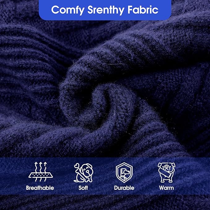 ASENKU Extra-Large Dog Sweater, Dog Sweaters for Extra Large Dogs, Pet Sweatshirt Apparel Turtleneck Pullover Winter for Doberman, Great Dane (Royal Blue, 3XL)