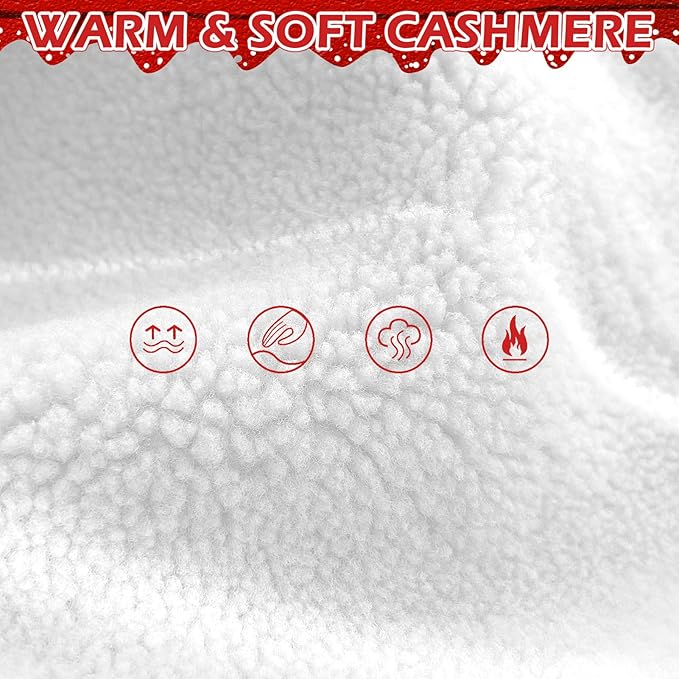 EXPAWLORER Christmas Anti-Slip Soft Dog Socks for Hardwood Floor,Warm Dog Shoes,Paw Protectors for Cold Pavement,Prevent Licking,Traction Control for Small Medium Large Senior Dogs