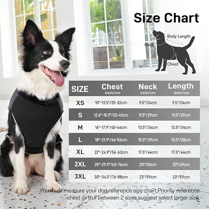 Warm Fleece Dog Coats for Large Dogs,D-Rings Waterproof Puppy Jacket for Cold Winter,Black XXL