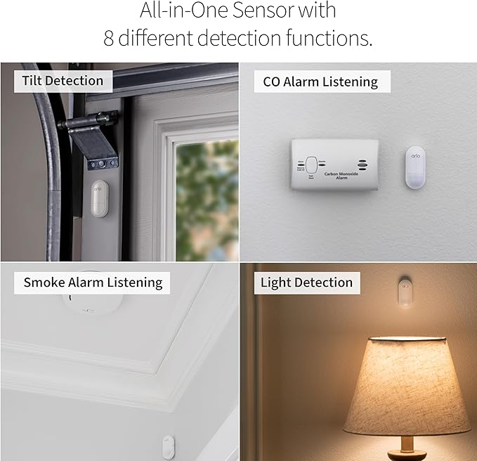 Home Security System - Wired Keypad Sensor Hub, (2) 8-in-1 Sensors, 24/7 Professional Monitoring + Pro 5S Outdoor Spotlight Bundle - No Contract Required, Alarm System for Home Security