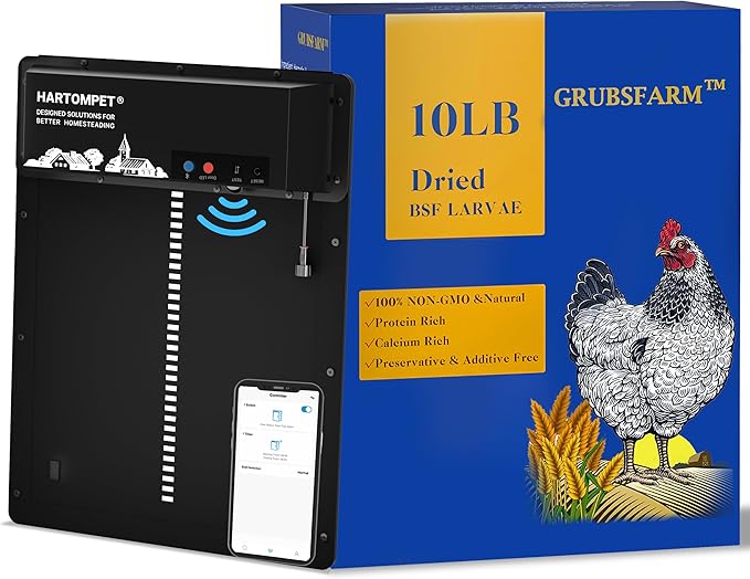 Premium Chicken Treats 10LB - Superior to Dried Mealworms - Non-GMO & 85X More Calcium Than Meal Worms - Molting & Laying Supplement - BSF Larvae Treats for Layer Hens, Ducks Wild Birds