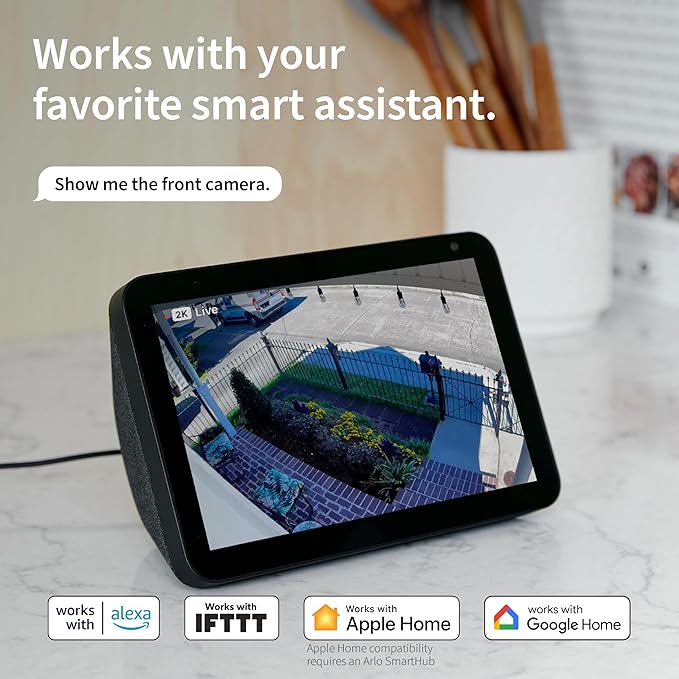 Arlo Pro 5S Spotlight Security Camera 2K HDR | Outdoor | Wireless | Dual-Band Wi-Fi Connects to the Strongest Network | 12X Zoom, 2-Way Audio, Color Night Vision, Live Stream Black