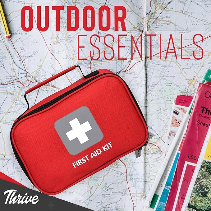 Thrive First Aid Kit (154 Pieces) - Family Safe First Aid Bag Packed w/Hospital Grade Medical Supplies – Emergency kit