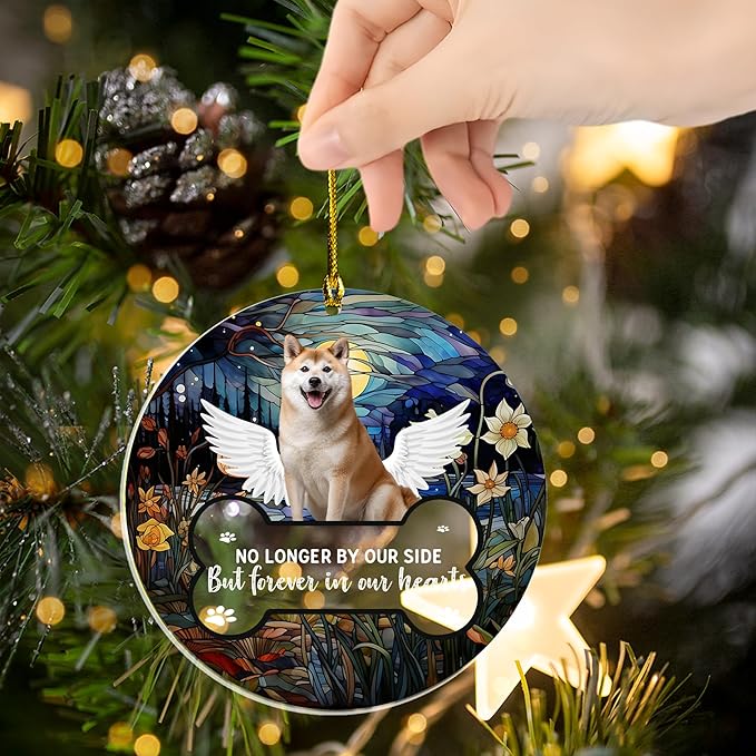 Pavo Personalized Pet Photo Ornaments, Cat Memorial Gifts for Loss of Cat, Dog Memorial Gifts for Loss of Dog, Personalized Christmas Ornaments 2025, Custom Christmas Ornament 4–6 Inches