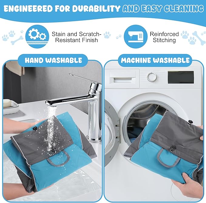 Dog Raincoat, Waterproof Dog Coat with Reflective Straps, Leash Hole & Polar Fleece Lining, Winter Dog Rain Coat for Small, Medium & Large Dogs, Warm, Windproof Dog Vest Jackets