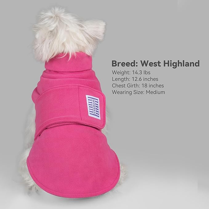 cyeollo Small Dog Sweater, Soft Fleece Sweaters Turtleneck Doggy Sweatshirt Warm Fall Winter Vest Stretchy Pet Clothes for Puppy Soft Doggie Coat Girl & Boy, Pink S