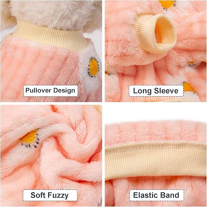 Dog Sweater, 3 Pack Dog Sweaters for Small Dogs, Dog Clothes for Small Dogs Girl Boy, Ultra Soft and Warm Puppy Sweater Dog Coat for Winter Christmas (Dy Pink+Dy Purple+Dy Yellow, XX-Large)