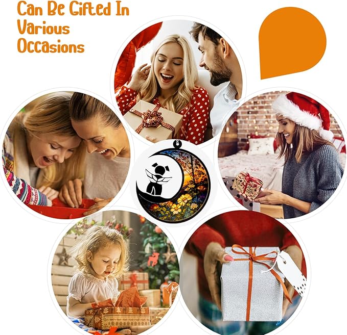 Dog Memorial Suncatcher,Pet Sympathy Gifts,Dog Memorial Gifts for Loss of Dog,Personalized Dog Pass Away Gifts with Name Date for Pet Lovers