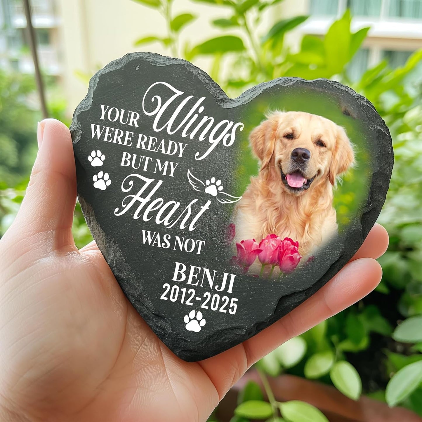 Personalized Dog Memorial Gifts for Loss of Dog, Custom Pet Memorial Stone with Photo Name Date, Stones for Dogs, Gift for Cat Lovers, Bereavement Sympathy Gift for Pet Lover, Quote 10