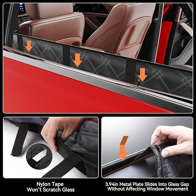 Back Seat Extender for Dogs – Waterproof Dog Seat Cover for Back Seat with Door Protection, Hard Bottom, Holds 420 lbs Dog Hammock for Cars, SUVs & Small Trucks