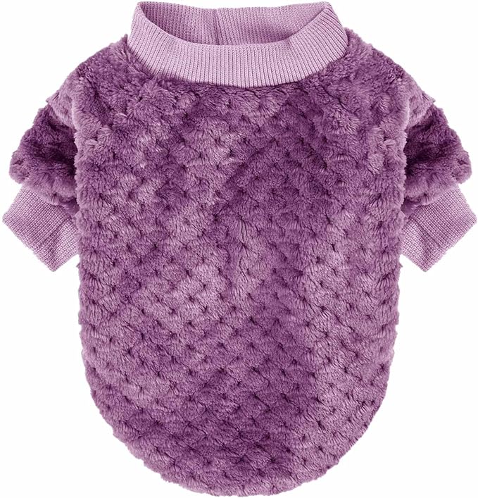 Dog Sweater, 2 or 3 Pack Dog Sweaters for Small Medium Dogs or Cat, Warm Soft Flannel Pet Clothes for Dogs Girl or Boy, Dog Shirt Coat Jacket (Medium, Burgundy+Rosy)