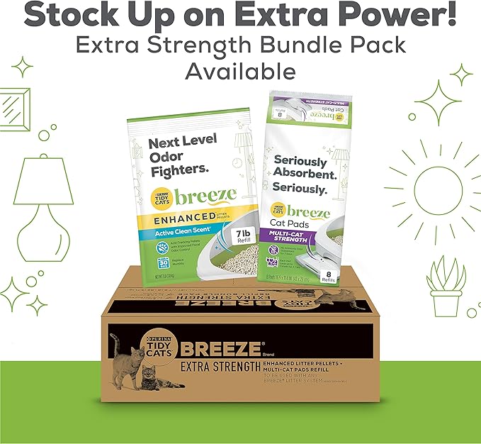 Purina Tidy Cats Breeze Litter System Cat Refill Bundle - 7.91 lb. Box