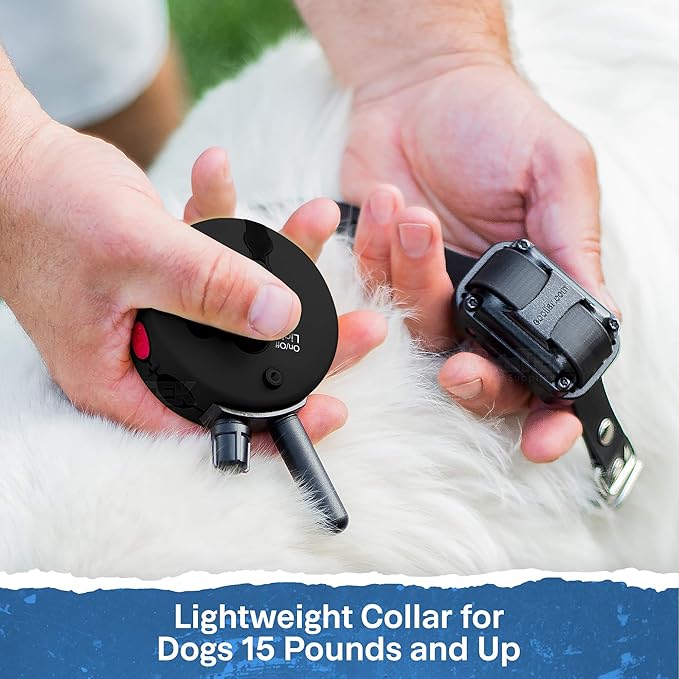 Educator ET-302 BK - 1/2 Mile Rechargeable Dog Trainer Ecollar with Remote for Small, Medium, and Large Dogs by E-Collar Technologies - Electric, Vibration, Tone, and Stimulation Training Collar
