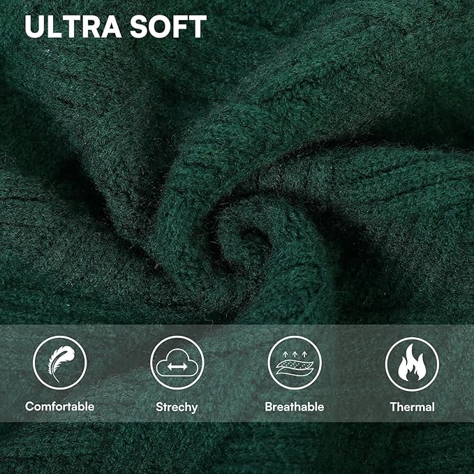 KOESON XS Dog Sweater Girl and Boy, Warm Extra Small Dog Sweater, Soft Turtleneck Doggy Sweaters with Sleeves, Thick Green Christmas Sweaters for Chihuahua, Yorkie, Green, XSmall