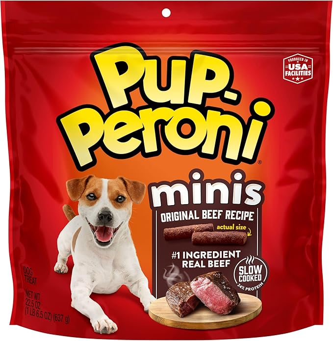 Pup-Peroni Mini Dog Treats, Original Beef Flavor, 22.5 Ounce, Made with Real Beef
