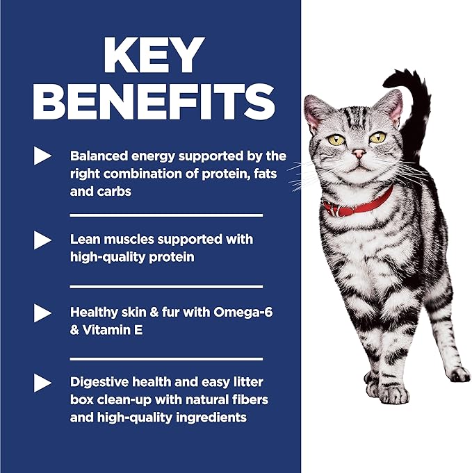 Hill's Science Diet Indoor, Adult 1-6, Easy Litter Box Cleanup, Dry Cat Food, Chicken Recipe, 3.5 lb Bag