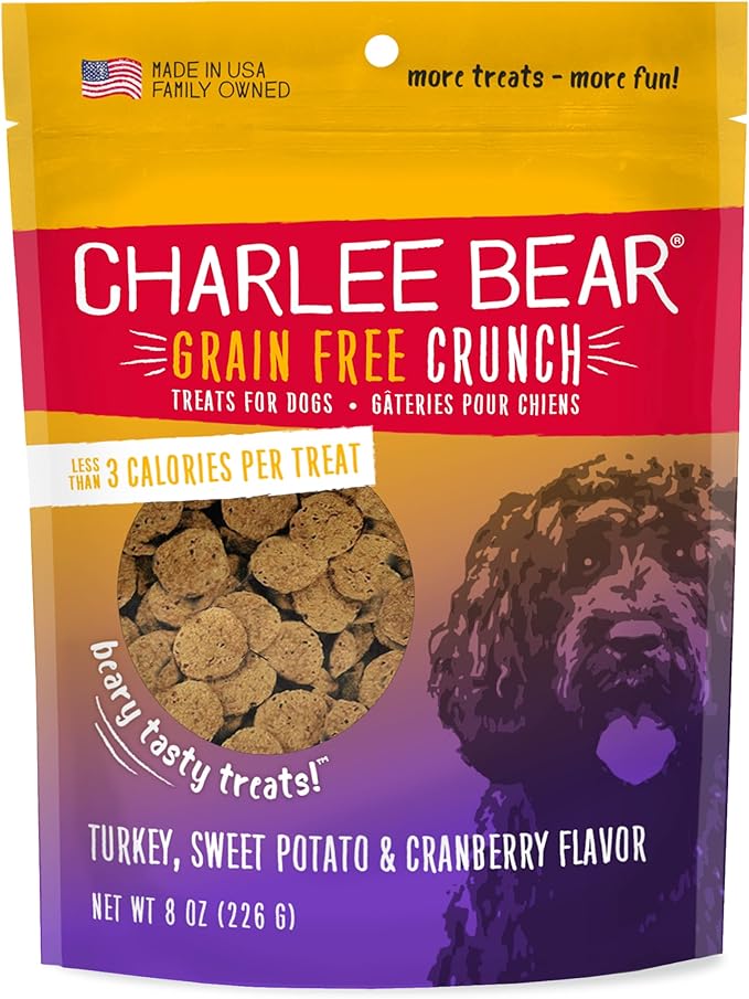 Charlee Bear Grain-Free Bear Crunch Turkey, Sweet Potato & Cranberry Flavor 8 oz