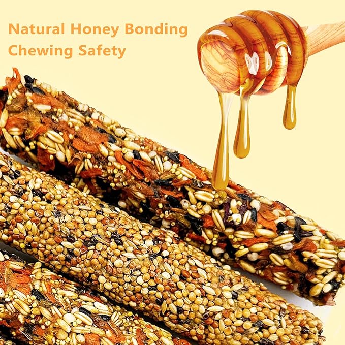 3PCS Parakeet Treat,Natural Parrots Treat Sticks,Vegetable & Grain Style Sticks,Bird Treats for Cockatiel Lovebirds Budgies Canary Finches Myna Conure