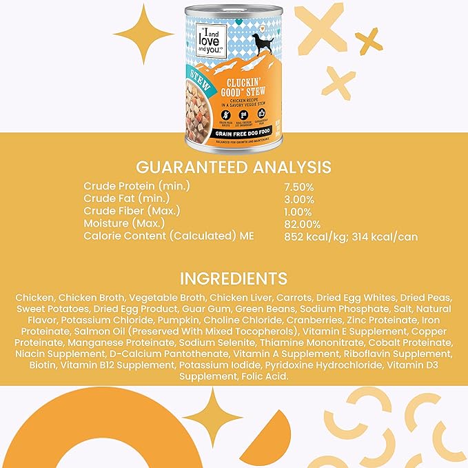 "I and love and you" Naked Essentials Wet Dog Food - Grain Free and Canned, Chicken, 13-Ounce, Pack of 12 Cans