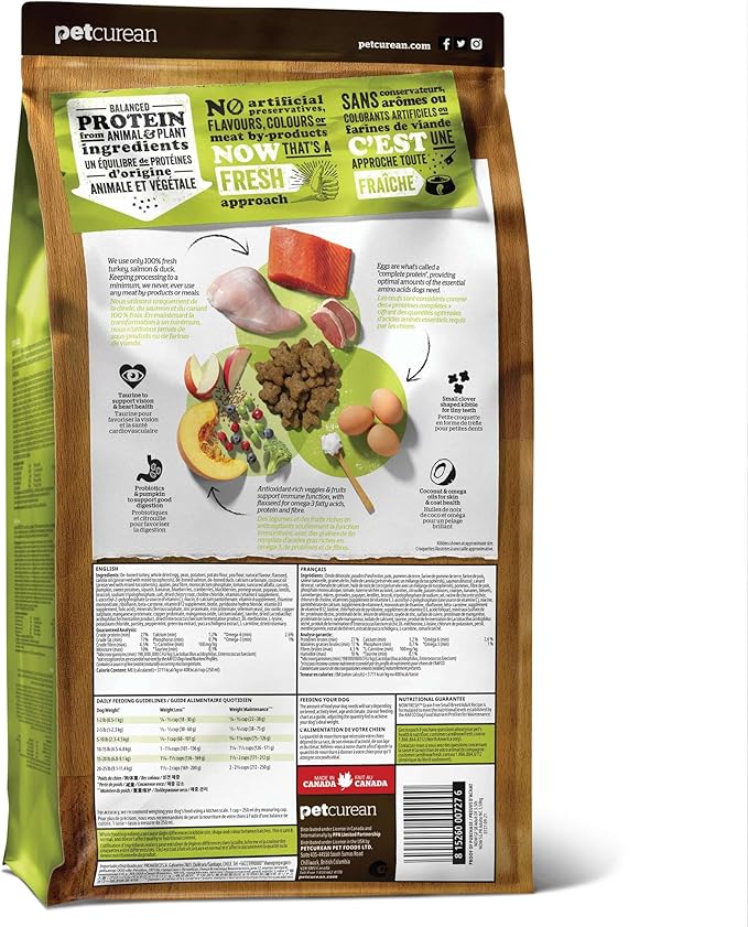 Now Fresh Grain-Free Small Breed Dry Dog Food with Turkey, Salmon & Duck, Healthy Kibble for Adults Made with Real Meat & Fish, Chicken-Free Recipe, Pumpkin & Probiotics for Good Digestion, 12 lb Bag