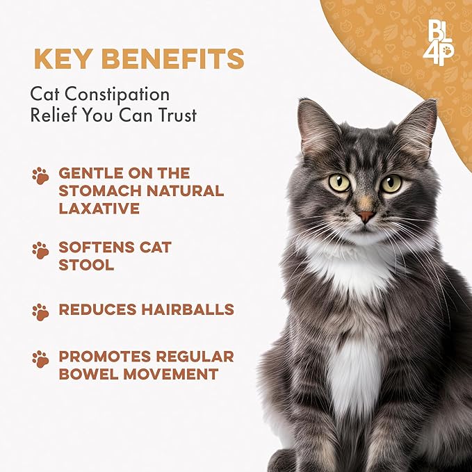 Cat Laxative Constipation Relief for Cats, Natural Stool Softener Support, Odorless Pills for Cat Constipation Relief, Promotes Regular Bowel Movement & Digestive Comfort, Easy Dosing (400 Pills)