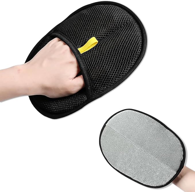 Pet Hair Removal Gloves, and Efficient Pet Hand Hair Removal Gloves, Reusable Pet Hair Removal Gloves. Suitable for Long-Haired and Short-Haired Dogs, Cats and Horses