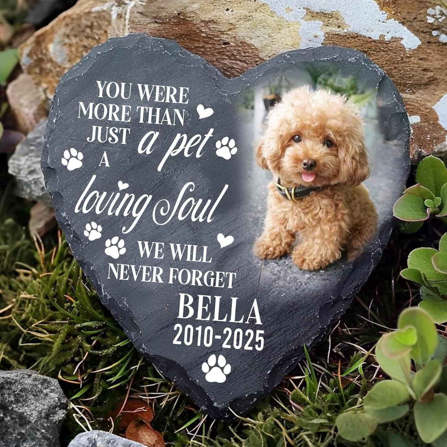 Personalized Dog Memorial Gifts for Loss of Dog, Custom Pet Memorial Stone with Photo Name Date, Stones for Dogs, Gift for Cat Lovers, Bereavement Sympathy Gift for Pet Lover, Quote 9