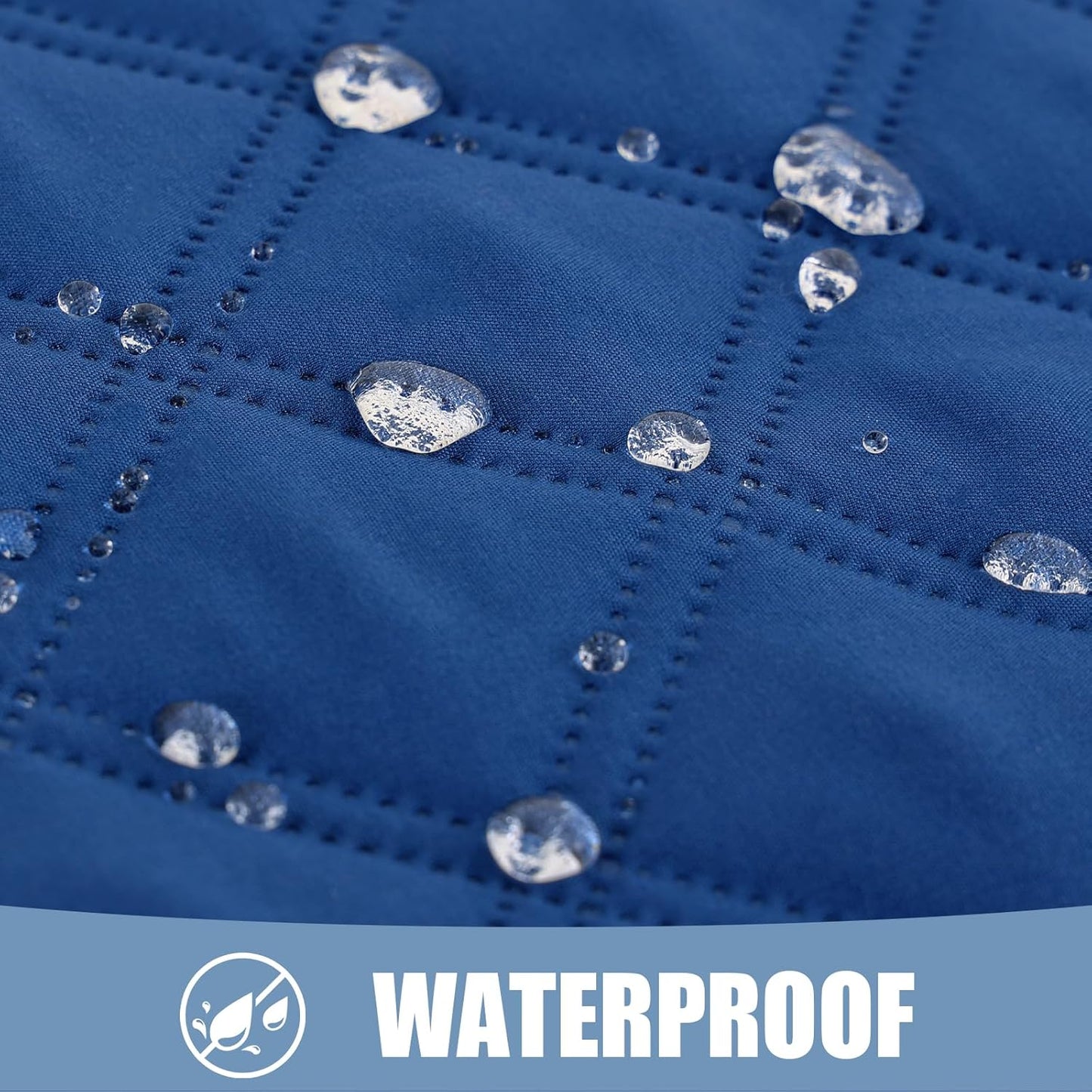 Smiry Waterproof Dog Bed Cover Pet Blanket, Soft Washable Dog Blanket for Furniture Bed Couch Sofa Reversible, Checkered (30"x70", Navy/Navy)