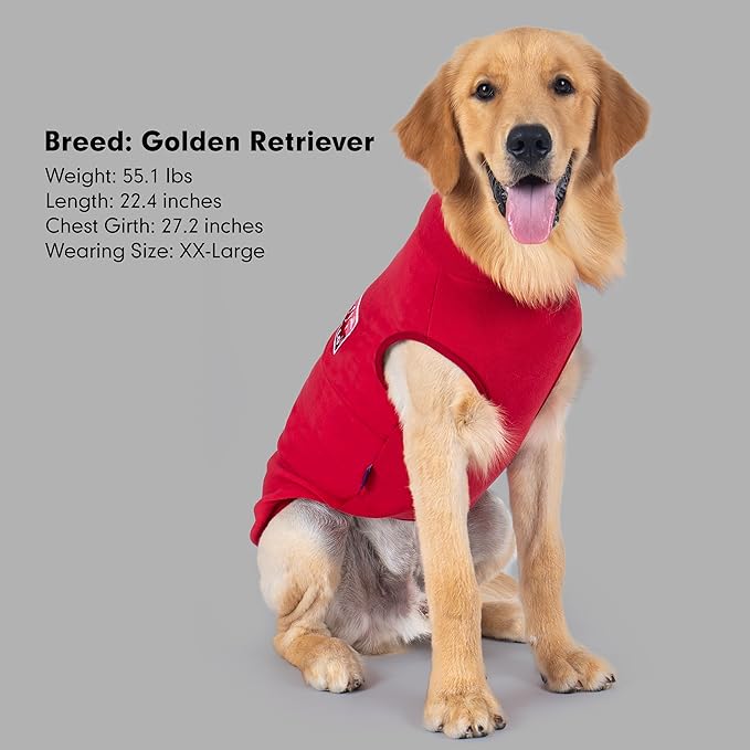 cyeollo Fleece Dog Sweater, Turtleneck Stretchy Sweatshirt Pullover Fleece Jacket Warm Winter Fall Dog Clothes for Medium Dogs Boy Girl Pet Apparel, Red XL