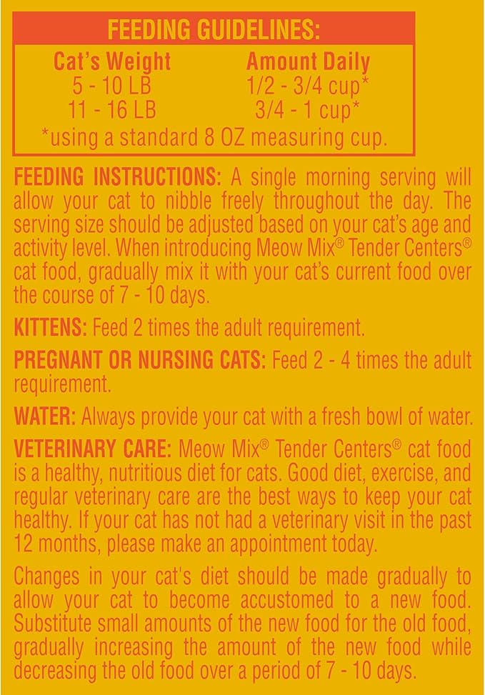 Meow Mix Tender Centers Basted Bites Dry Cat Food, Chicken & Tuna Flavor, 3 Pound (Pack of 4) + Tender Favorites Wet Cat Food Surf 'N Turf Variety Pack, 2.75 Ounce (Pack of 48) Bundle