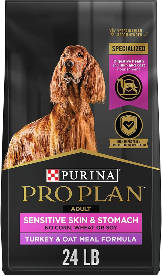Purina Pro Plan Sensitive Skin and Stomach Dry Dog Food Turkey and Oat Meal - 24 lb. Bag