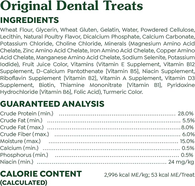 Greenies Original Petite Dental Dog Treats, 6 oz. Pack (10 Treats)