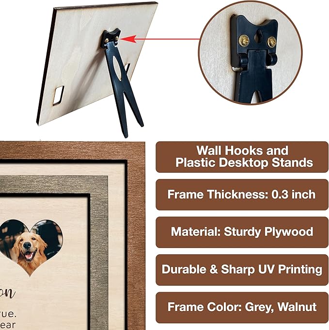 Personalized Dog Collar Frame Pet Loss Sign Ever Gifts With Heartfelt Sentimental Quote For Someone Who Lost A Pet Collar Memorial Keepsake Uploaded Picture Frame Remembrance Home Decor Desk