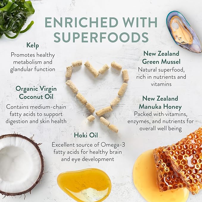 The New Zealand Natural Pet Food Co Meow Freeze Dried Cat Food - Beef & Hoki Recipe, High Protein, Meals & Toppers, Dry Cat Food,1.76 oz