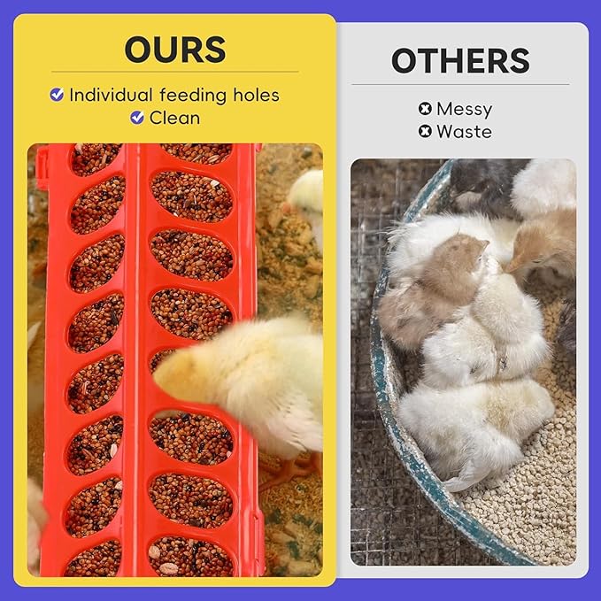 Pawaboo 5-in-1 Chicken Brooder Box for Chick Starter Kit, Includes Pet Cage Tent, Chicks Perch, Chick Feeder, 1.1L Chicks Waterer, Baby Chicken Supplies (Brooder Set), Green + Red + Wood Color