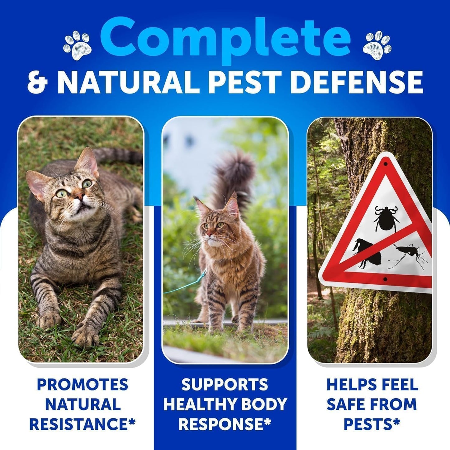 Cat Flea Treatment - Natural Flea and Tick Prevention Supplement for Large & Smal Cats - Immune Support Chews with Vitamins - Pest Defense Oral Pills - Farmhouse Chicken 135 Soft Chews