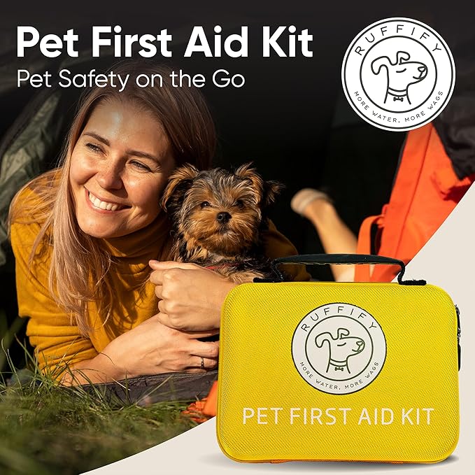 Pet First Aid Kit for Dogs & Cats – 27 Key Items Emergency Kit with Mini Pouch for Boating, Sailing, Home, Office, Travel, Vacations & Outdoor Adventures