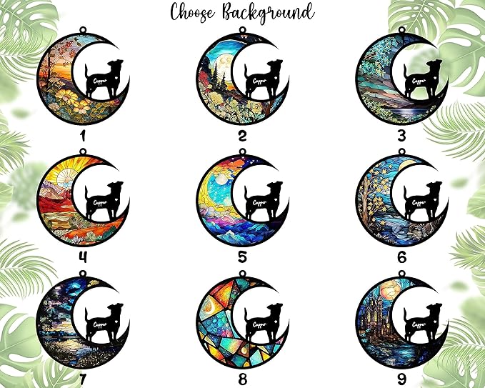 Dog Memorial Suncatcher, Personalized with Name, Dogs Breeds Suncatcher, Custom Pet Loss Suncatchers, Gifts for Pets Lovers, Dog Memorial Ornament Loss of Pet Sympathy Gift