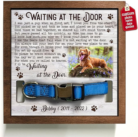 Customized Pet Memorial Picture Frame Memorial Dog Picture Loss Gift for Dog Lovers Natural Wood New Puppy Memorial Best Dog Ever Gifts In Memory of Dogs Memorial Pet Loss Sign Home Decor