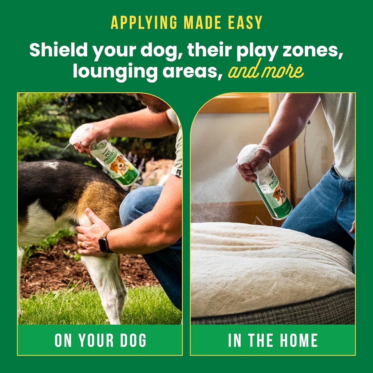 Sunday Pet Protect Flea, Tick, & Mosquito Spray – Natural, Effective Bug Spray for Dogs – Kills, Controls, Prevents Biting Pests with Cedarwood & Soybean Oil – 24 oz