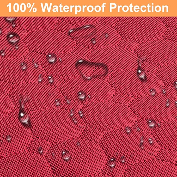 Mancro Dog Car Seat Cover for Back Seat, 2025 Upgraded 600D Heavy Duty Waterproof & Scratch-Resistant Dog Hammock for Car, Back Seat Pet Cover for Dogs with Sedan, Trucks and SUVs, Standard, Red