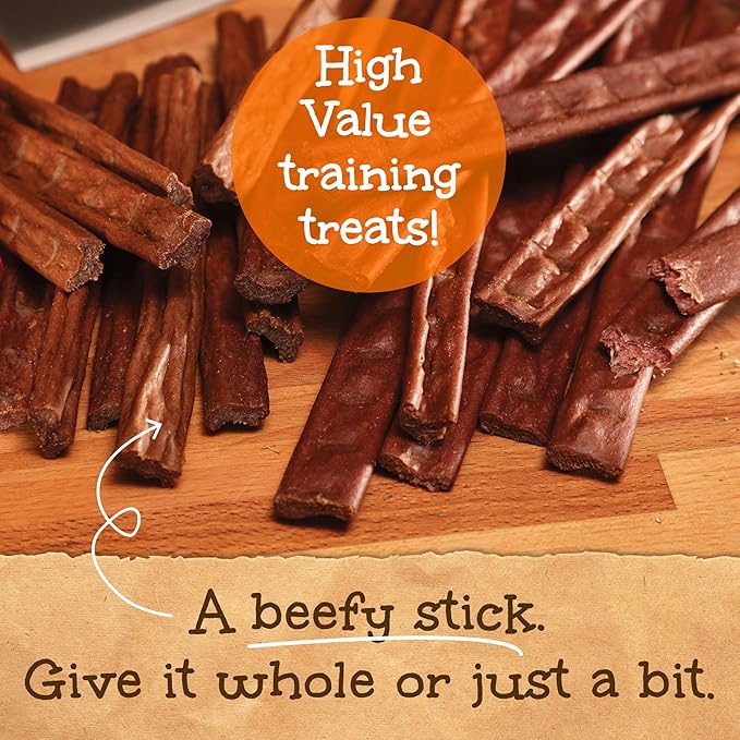 Happy Howie's Woof Stix - Natural Healthy Dog Treats, Flavorful Slow Cooked Beef Stick, Natural Ingredients, Chewy, Soft Dog Treats, Hormone Free - Beef, (Pack of 1)