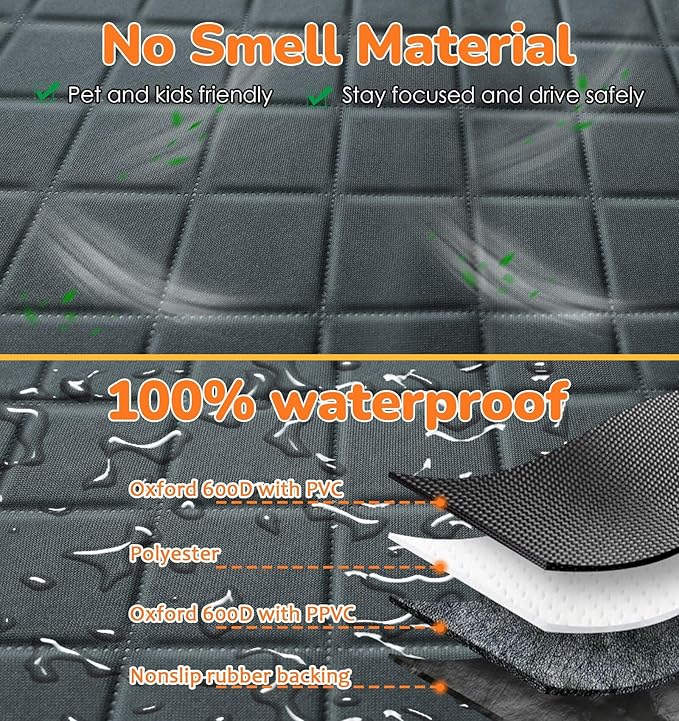 URPOWER Dog Car Seat Cover for Back Seat Waterproof Seat Cover Hammock 600D Heavy Duty Scratch Proof Nonslip Durable Soft Backseat Covers for Cars Trucks and SUVs