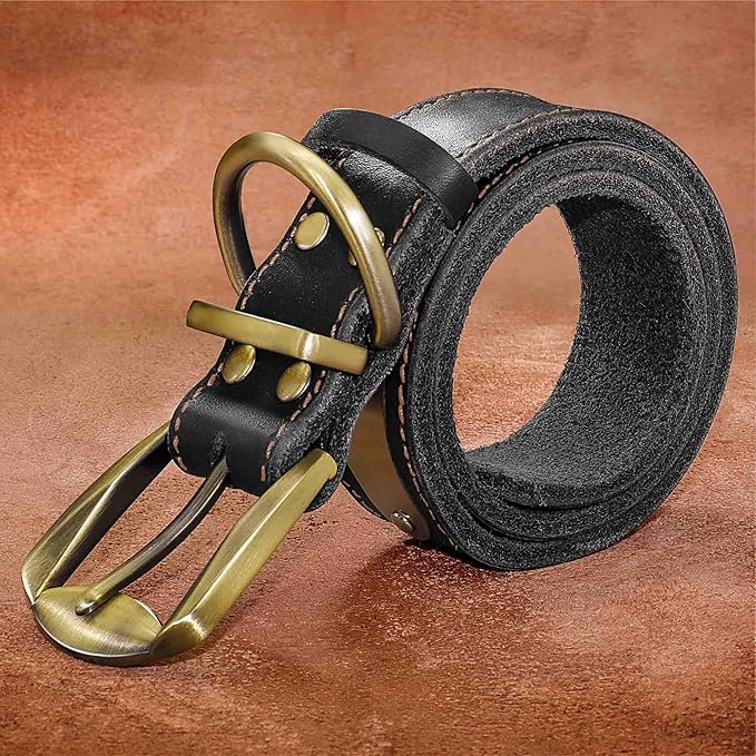 Didog Genuine Leather Dog Collars with Engraved Nameplate, Personalized Soft Leather Dog Collar with Custom ID Tag, Brown/Green/Red for Medium Large Dogs (XXL,Black)